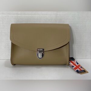 The Cambridge Satchel Company SMALL PUSH LOCK CROSSBODY PUTTY COLOR NWT UK Made